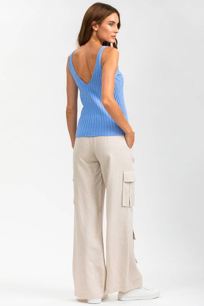 Pietro Brunelli GEORGE | Pantaloni Premaman Stile Cargo in Lino Beige Promozione Limitata