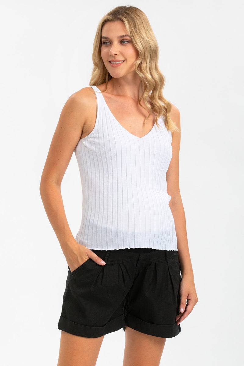 Pietro Brunelli MINI SHORT IN LINO | Pantaloncini Premaman Neri Vendita Calda