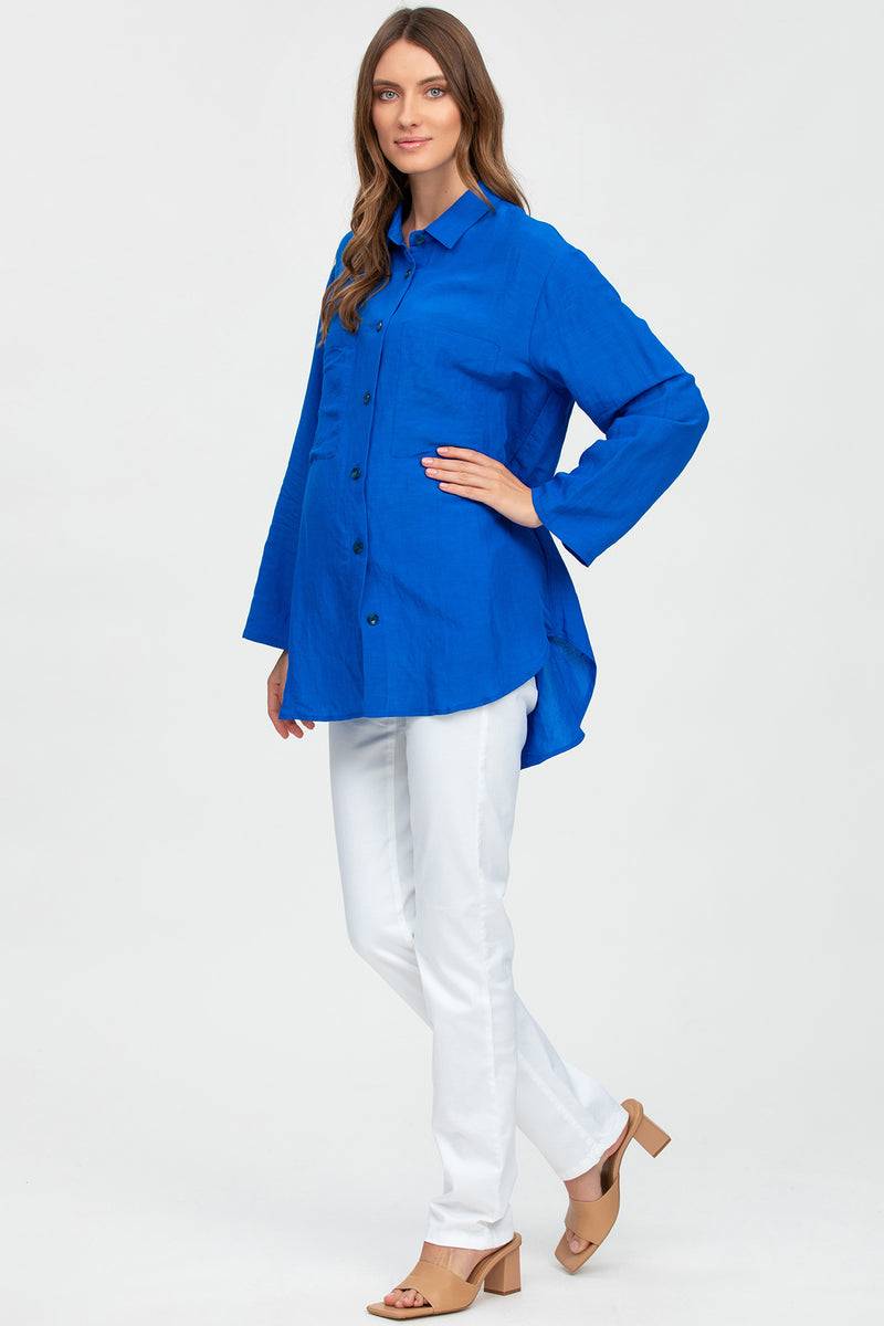 Pietro Brunelli LISA | Camicia Premaman Oversize Blu Qualità Garantita