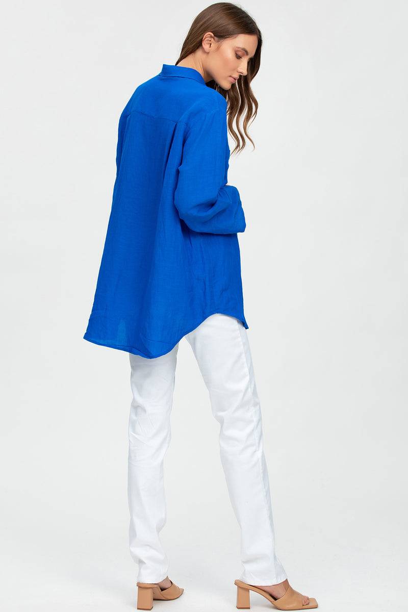Pietro Brunelli LISA | Camicia Premaman Oversize Blu Qualità Garantita