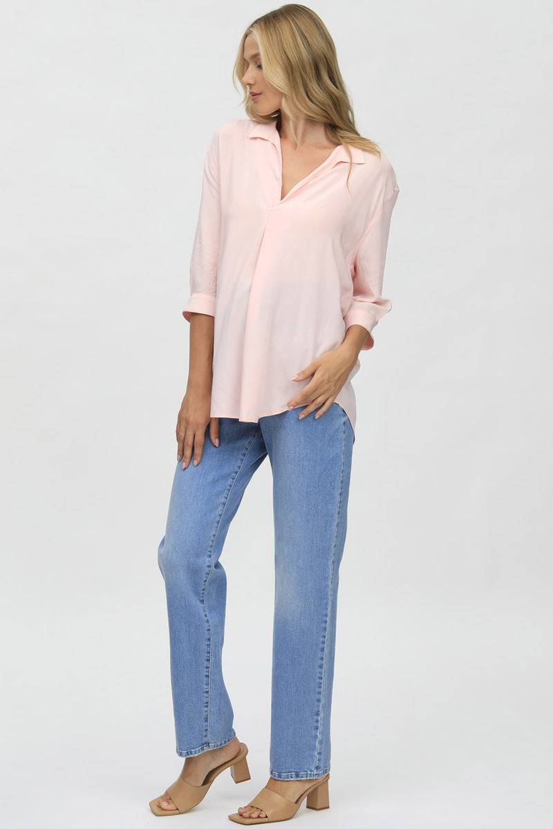 Pietro Brunelli HI-RISE STRAIGHT LEG W037 | Jeans Premaman a Gamba Dritta Sconto
