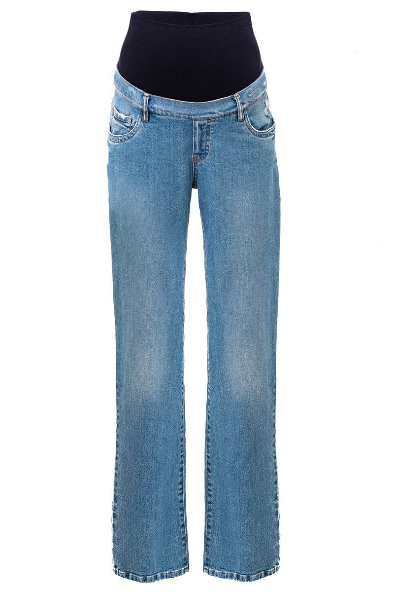 Pietro Brunelli HI-RISE STRAIGHT LEG W037 | Jeans Premaman a Gamba Dritta Sconto
