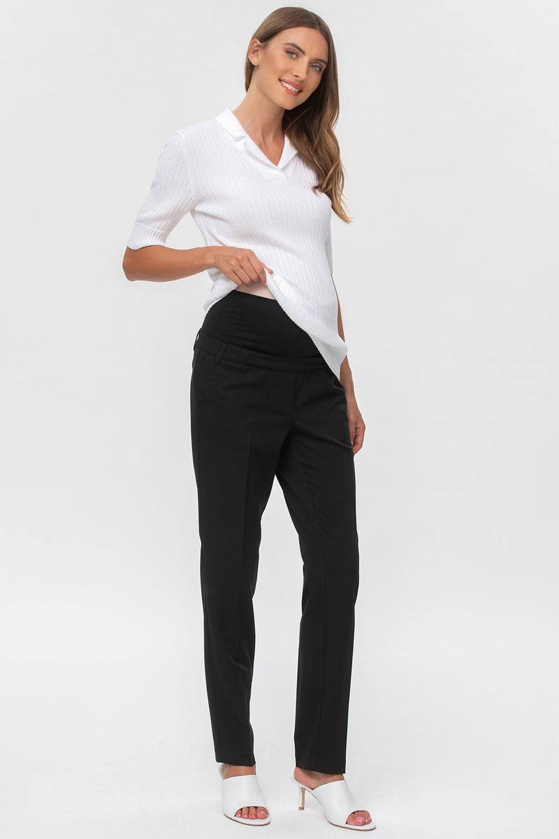 Pietro Brunelli HARRY | Pantalone Premaman Slim Fit da Ufficio Nero 2025