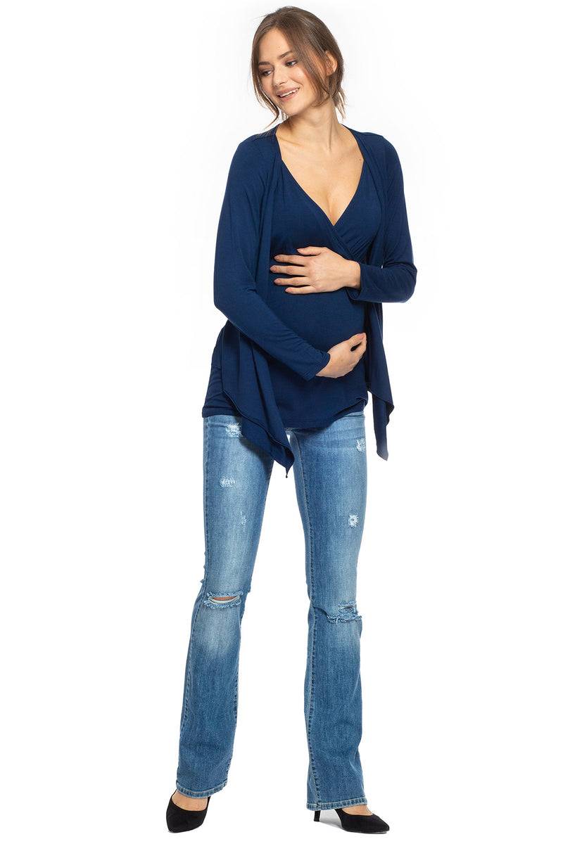 Pietro Brunelli SLIM BOOTCUT W607 | Jeans Premaman con Rotture Prezzo Ridotto