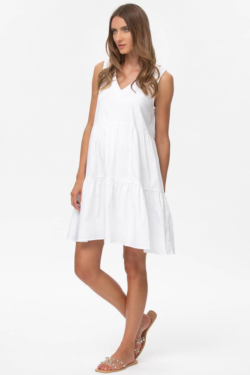 Pietro Brunelli MELODY | Abito Premaman Bianco con scollo a V Saldi