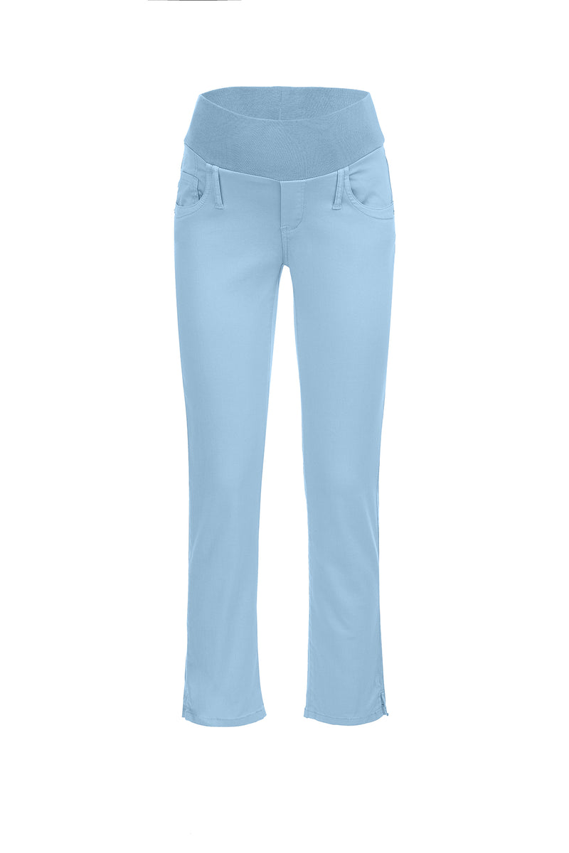 Pietro Brunelli CAPRI AZZURO | Pantaloni Premaman in Cotone Elasticizzato Promozione