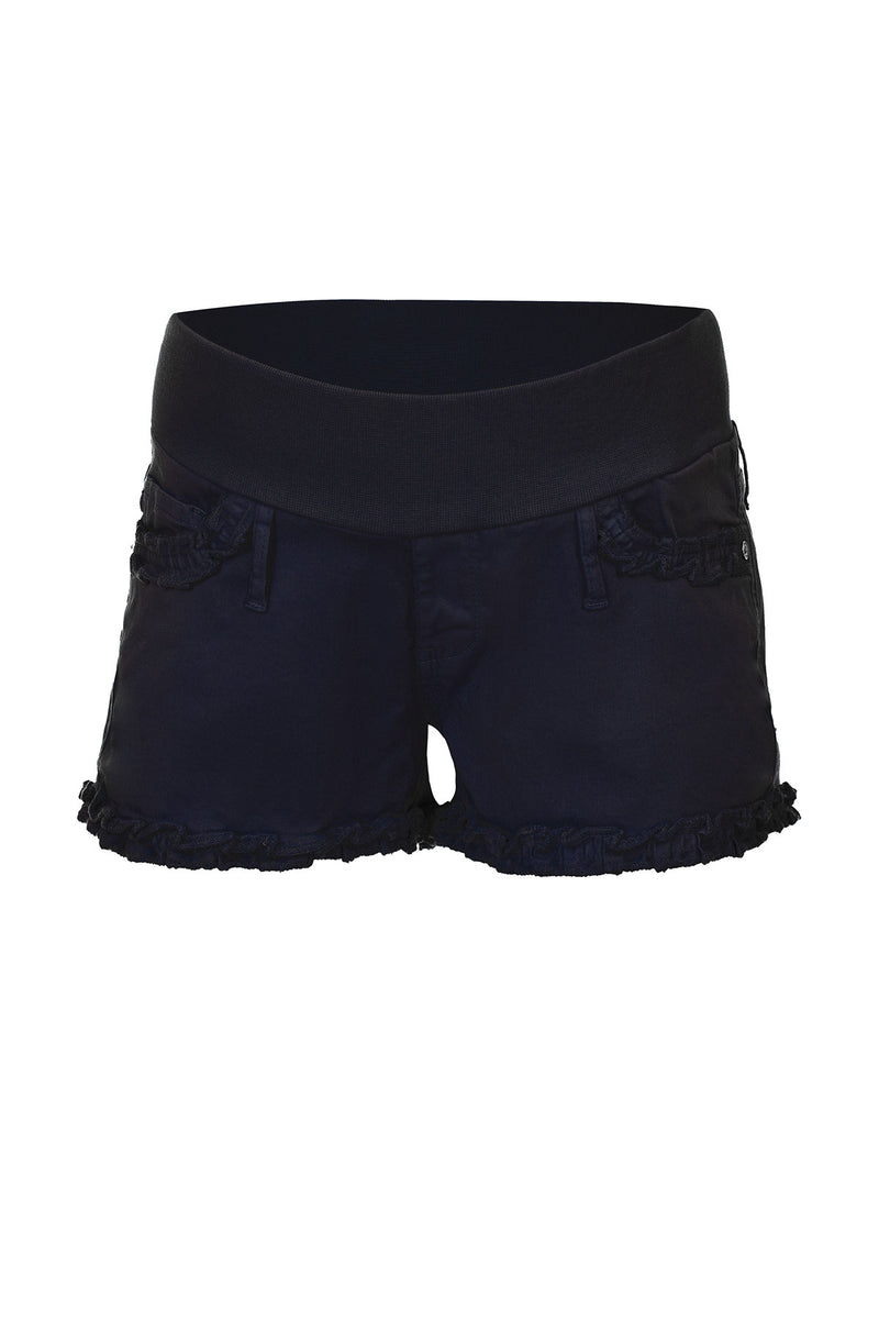 Pietro Brunelli BONNIE MINI SHORTS BLU | Pantaloncini Premaman in Cotone Pezzi Unici