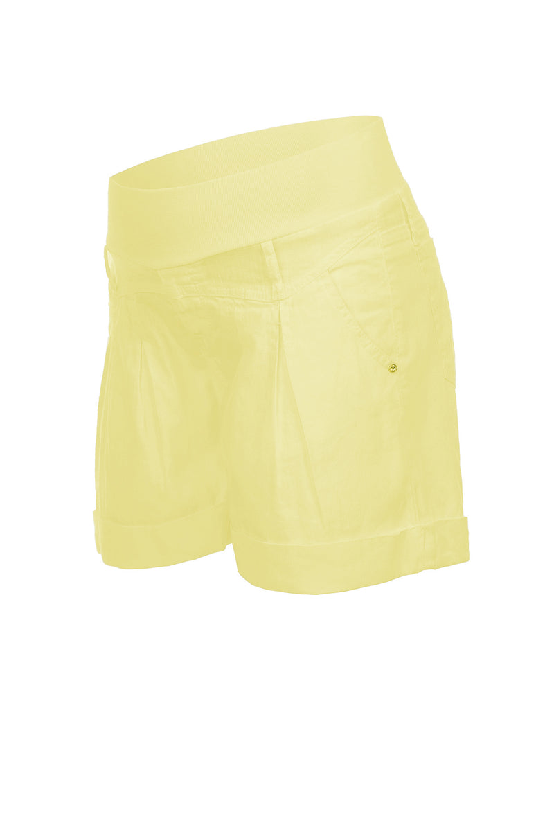 Pietro Brunelli MINI SHORT IN LINO | Pantaloncini Premaman Gialli Qualità Garantita
