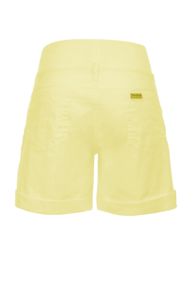 Pietro Brunelli MINI SHORT IN LINO | Pantaloncini Premaman Gialli Qualità Garantita