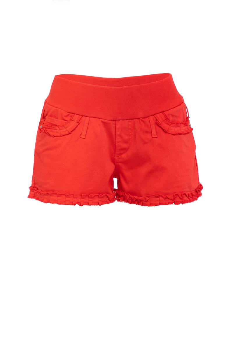Pietro Brunelli BONNIE MINI SHORTS ROSSI | Pantaloncini Premaman in Cotone Negozi Online