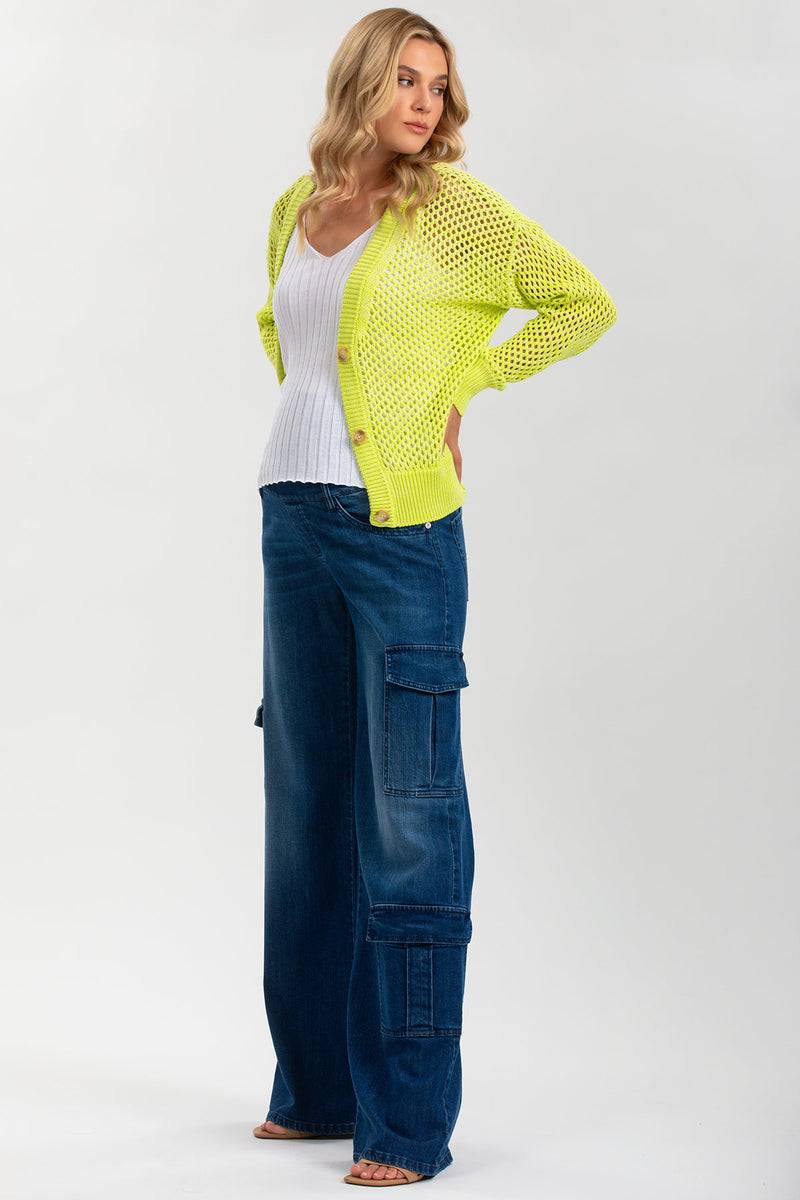 Pietro Brunelli MACY | Cardigan Premaman Verde con Bottoni Promozione Limitata