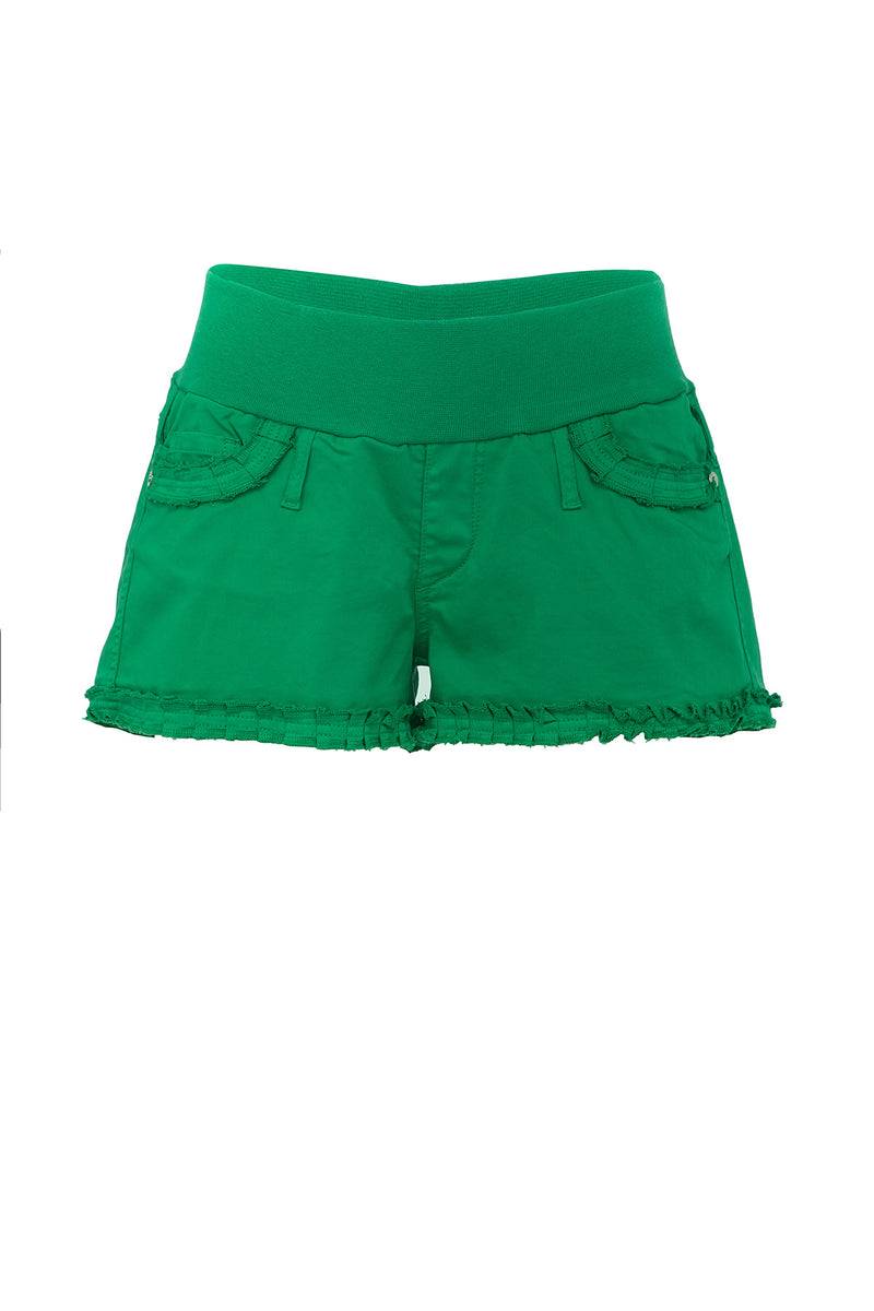 Pietro Brunelli BONNIE MINI SHORTS VERDE | Pantaloncini Premaman in Cotone Negozio