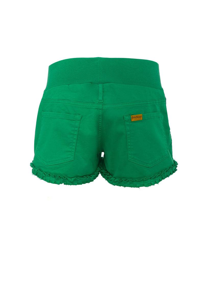 Pietro Brunelli BONNIE MINI SHORTS VERDE | Pantaloncini Premaman in Cotone Negozio