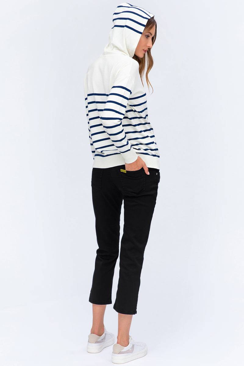 Pietro Brunelli CAPRI NERO | Pantaloni Premaman in Cotone Elasticizzato In Saldo