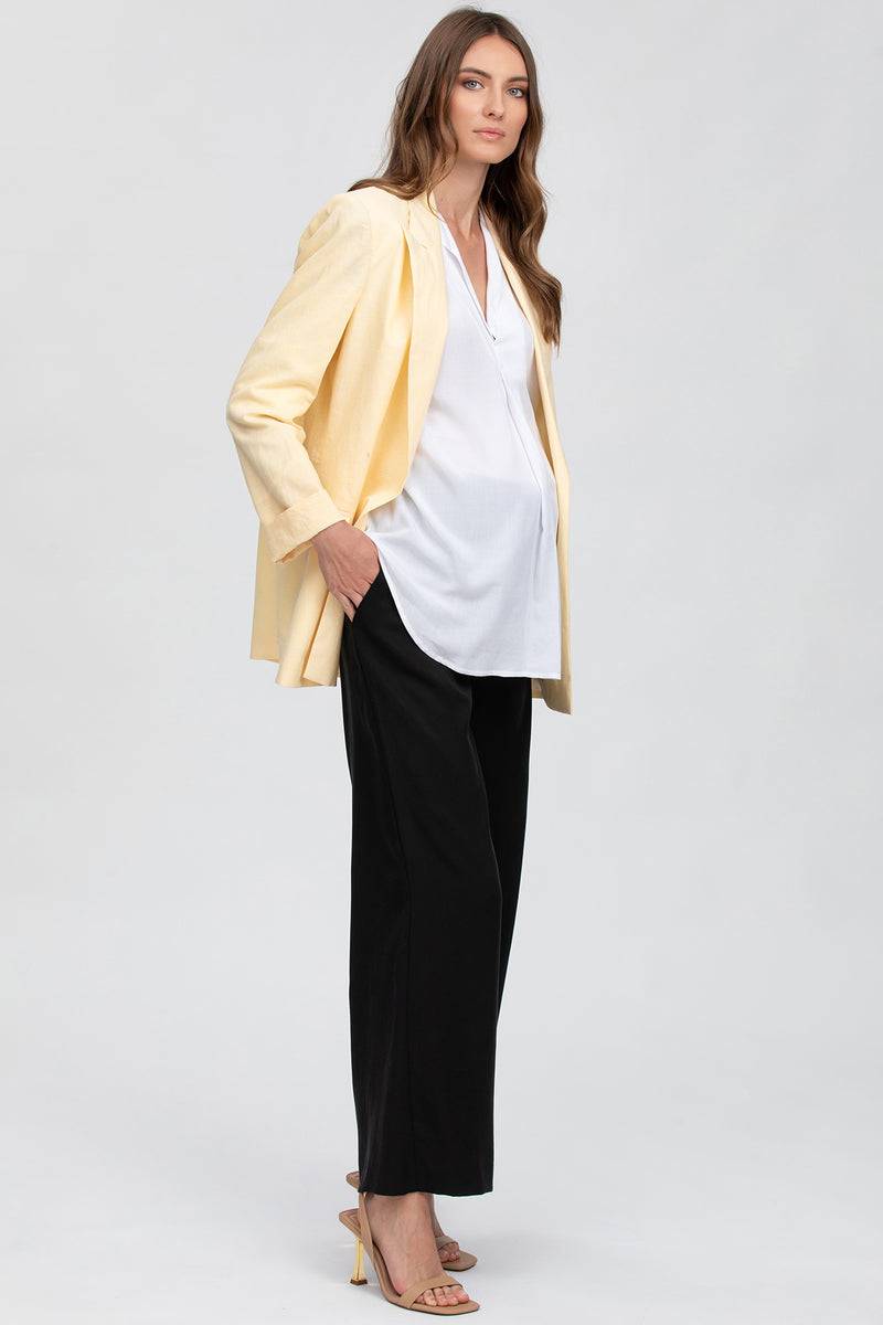 Pietro Brunelli WARREN | Pantaloni Premaman a Gamba Larga Neri Moda