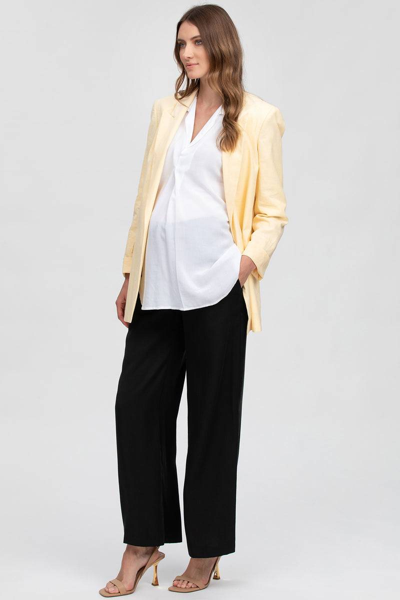 Pietro Brunelli WARREN | Pantaloni Premaman a Gamba Larga Neri Moda