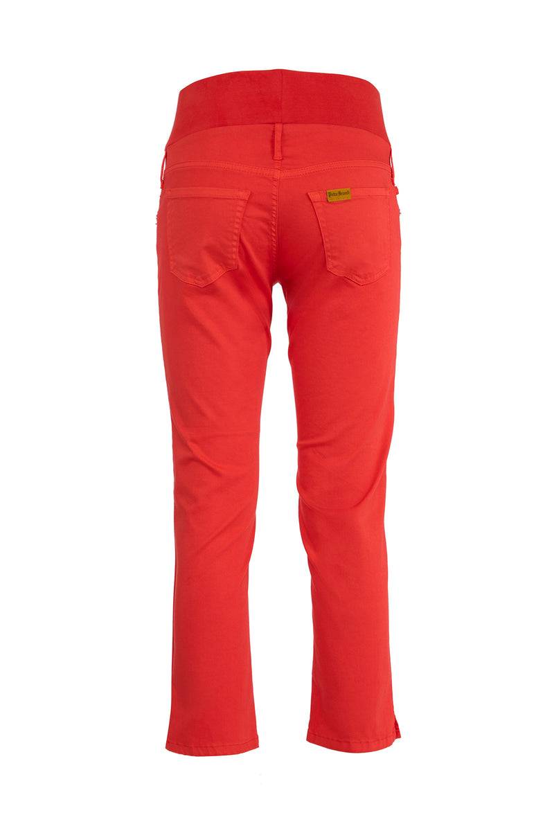 Pietro Brunelli CAPRI ROSSO | Pantaloni Premaman in Cotone Elasticizzato 2025