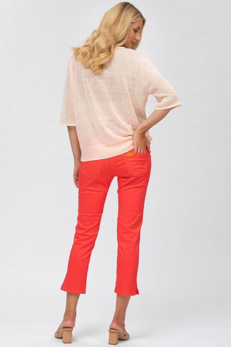 Pietro Brunelli CAPRI ROSSO | Pantaloni Premaman in Cotone Elasticizzato 2025