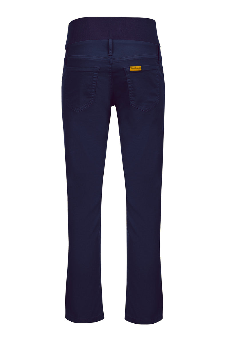 Pietro Brunelli CAPRI BLU | Pantaloni Premaman in Cotone Elasticizzato Italy