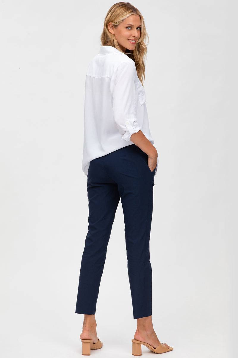 Pietro Brunelli ELWOOD | Pantaloni Premaman Elasticizzati Blu Acquista Ora