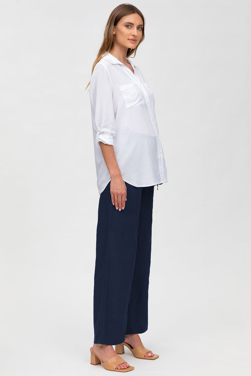 Pietro Brunelli JOSEPH | Pantaloni Premaman in Lino Blu Sconto