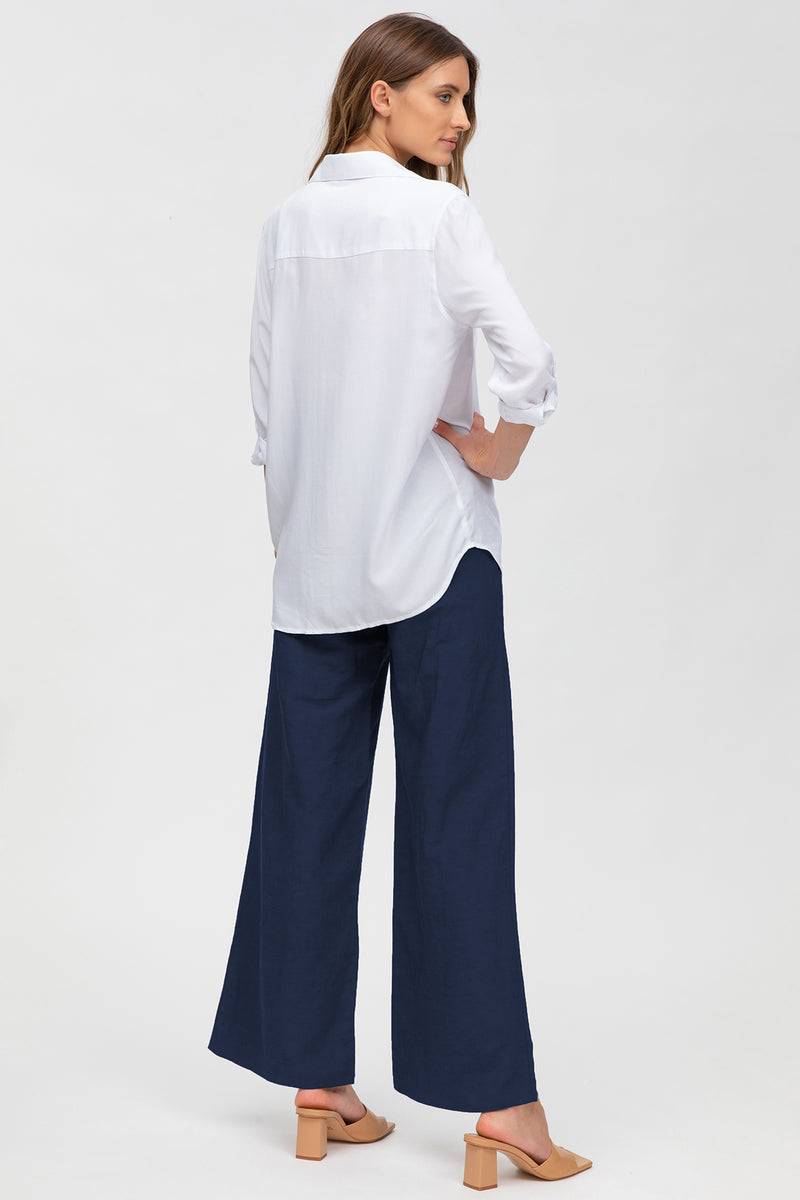 Pietro Brunelli JOSEPH | Pantaloni Premaman in Lino Blu Sconto