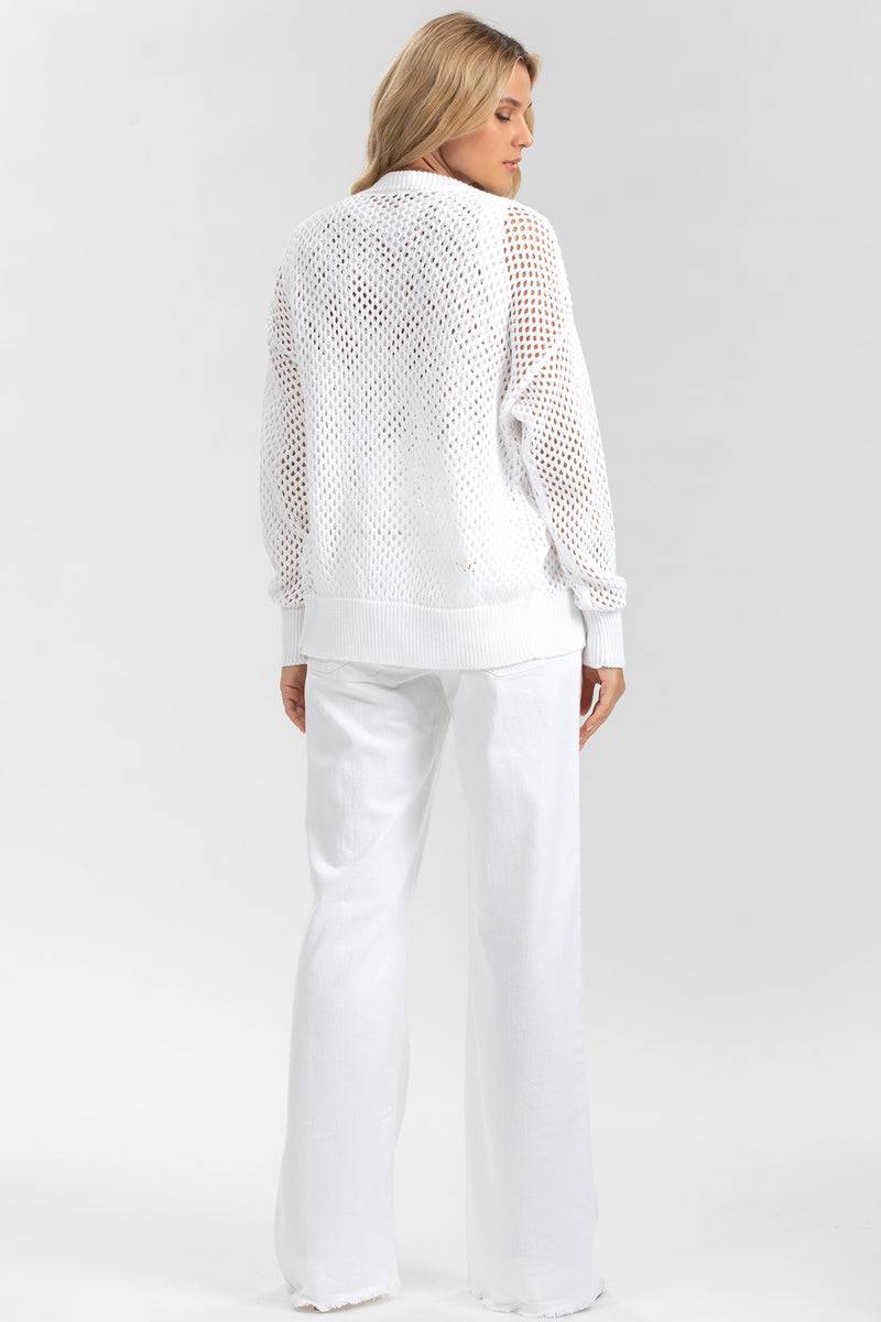 Pietro Brunelli MACY | Cardigan Premaman Bianco con Bottoni Outlet