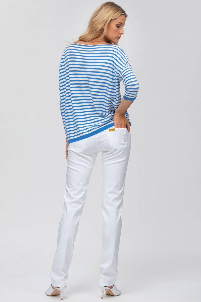 Pietro Brunelli MODERN STRAIGHT | Jeans Premaman Bianco in Cotone Saldi