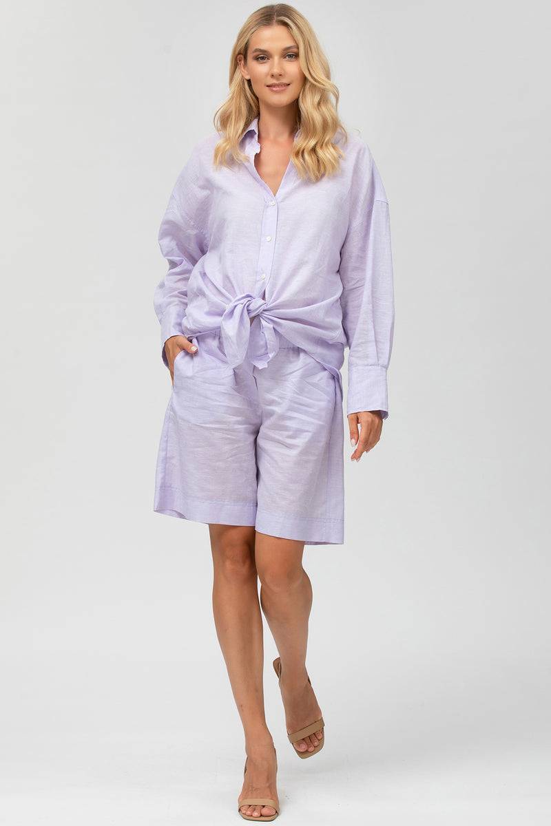 Pietro Brunelli JANE SHORTS | Pantaloncini Premaman in Lino Affare Del Giorno