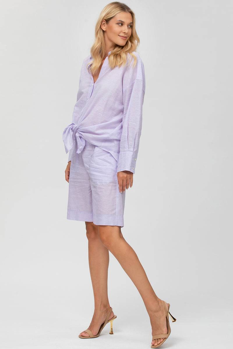 Pietro Brunelli JANE SHORTS | Pantaloncini Premaman in Lino Affare Del Giorno