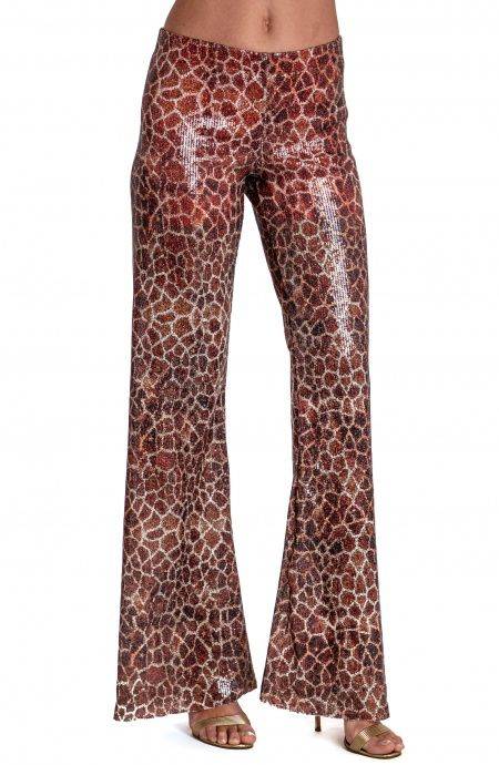 Pin Up Stars PANTALONE STAMPA PAILLETTES GIRAFFA Soddisfazione Garantita