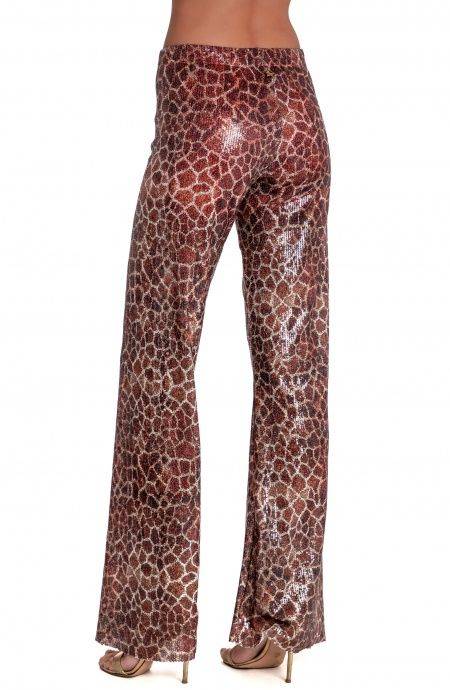 Pin Up Stars PANTALONE STAMPA PAILLETTES GIRAFFA Soddisfazione Garantita
