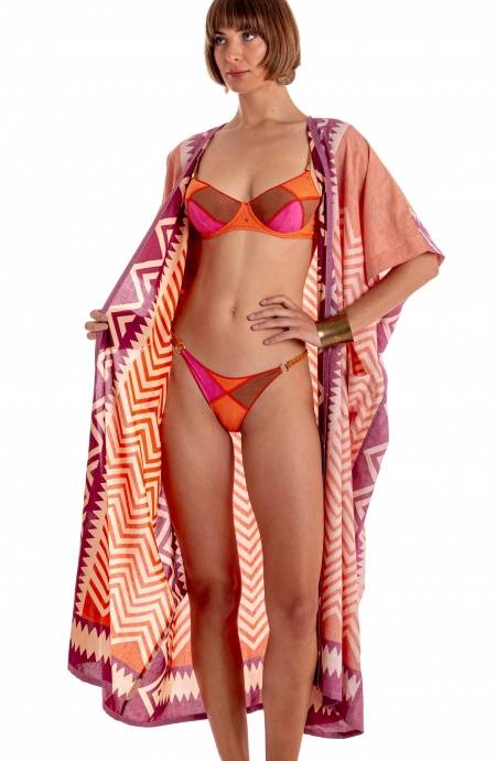 Pin Up Stars KIMONO LUNGO STAMPA BEAUTIFUL TREE Shopping Online