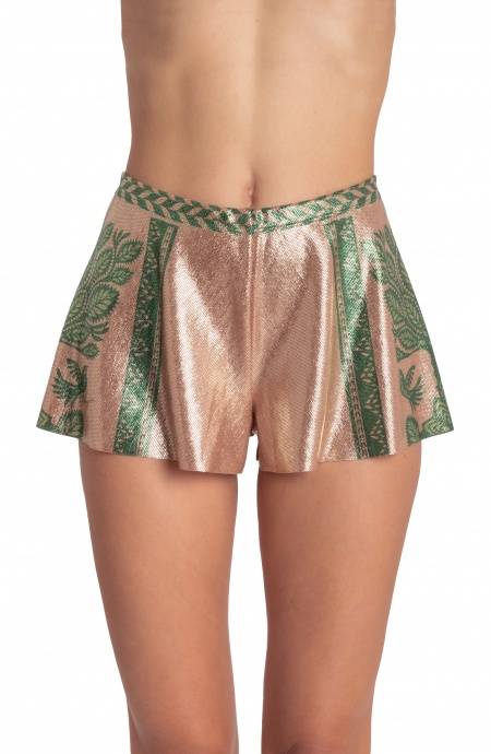 Pin Up Stars SHORTS LAMÈ STAMPA BEAUTIFUL TREE Sottocosto