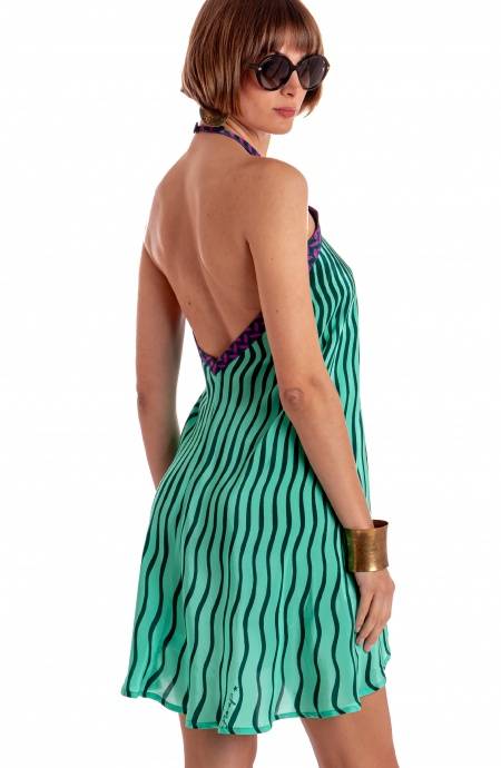 Pin Up Stars ABITO CORTO CON ALLACCIATURA COLLO STAMPA TIGER SUN Convenienza