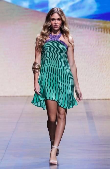 Pin Up Stars ABITO CORTO CON ALLACCIATURA COLLO STAMPA TIGER SUN Convenienza