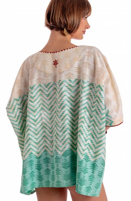 Pin Up Stars BLUSA CON CINTURA STAMPA BEAUTIFUL TREE Sconto