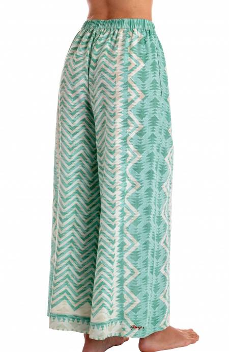 Pin Up Stars PANTALONE PALAZZO STAMPA BEAUTIFUL TREE Offerta