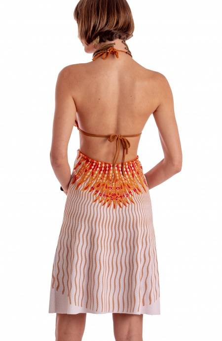 Pin Up Stars ABITO CUT-OUT STAMPA WINGS In Vendita