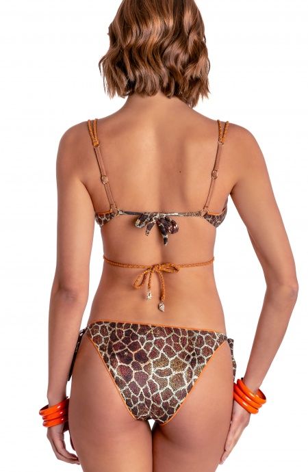 Pin Up Stars BIKINI BRASSIERE IMBOTTITA DAINETTO CON LACCI INTRECCIATI STAMPA GIRAFFA Italia