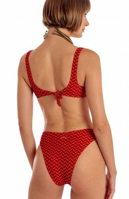 Pin Up Stars BIKINI BRASSIERE CON ACCESSORIO STAMPA BEAUTIFUL TREE SPIGHETTA In Linea