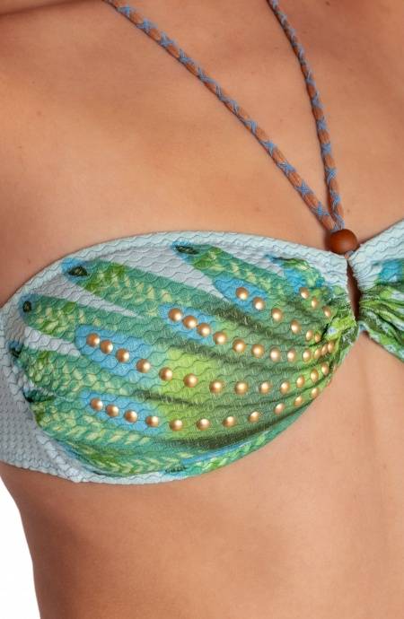 Pin Up Stars BIKINI FASCIA IMBOTTITA CON BORCHIE STAMPA WINGS Fino Al -60%