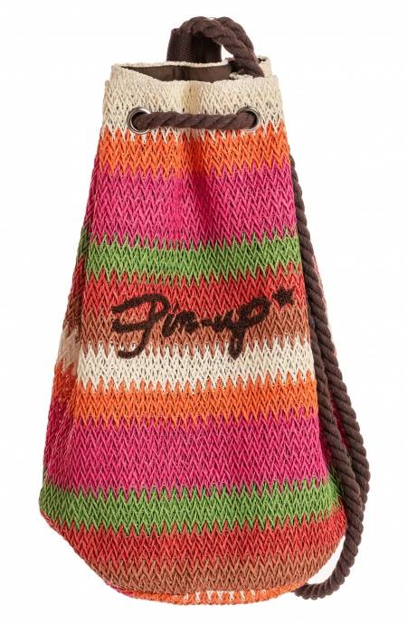 Pin Up Stars SACCA ZAINO RAFIA MULTICOLORE Offerta