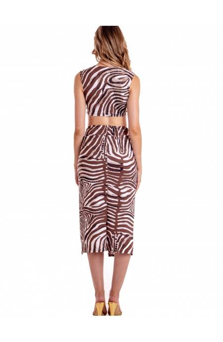 Pin Up Stars TOP INCROCIATO STAMPA ZEBRA Soddisfazione Garantita