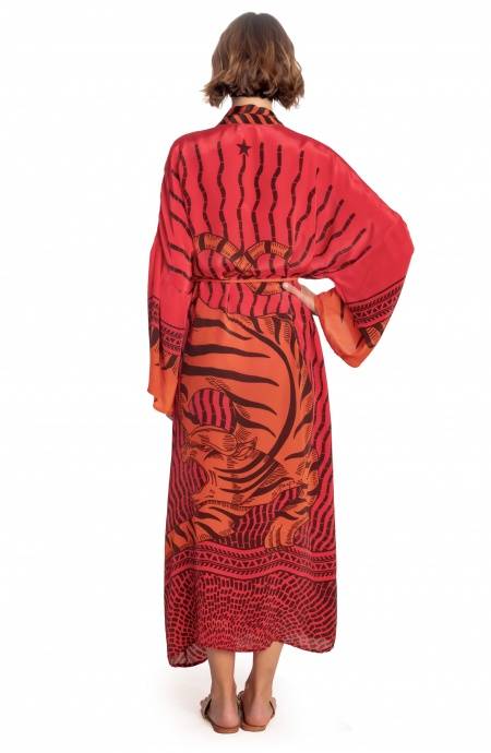 Pin Up Stars KIMONO LUNGO STAMPA TIGER SUN Lightning offer
