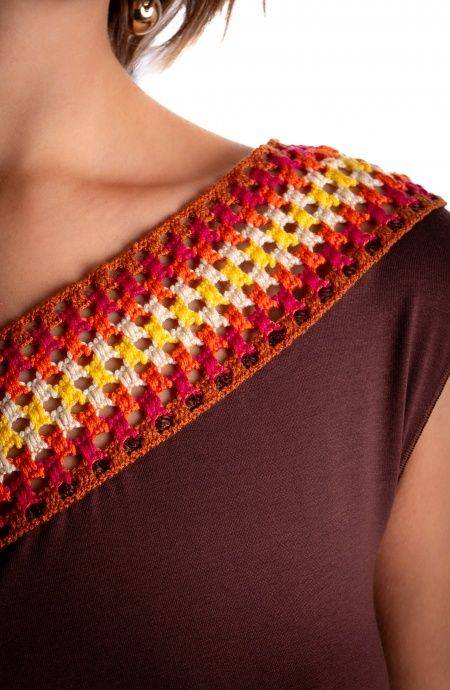 Pin Up Stars ABITO LUNGO MONOSPALLA CON PASSAMANERIA CROCHET Offerte giornaliere