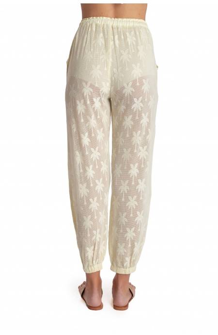 Pin Up Stars PANTALONE RICAMO PALME Ritorno libero