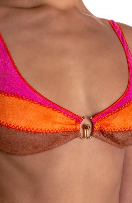 Pin Up Stars BIKINI BRASSIERE DAINETTO CON ACCESSORIO PATCHWORK Promozione