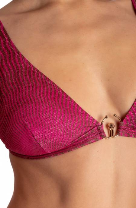Pin Up Stars BIKINI BRASSIERE LUREX CON ACCESSORIO STAMPA TIGER SUN Negozi Online