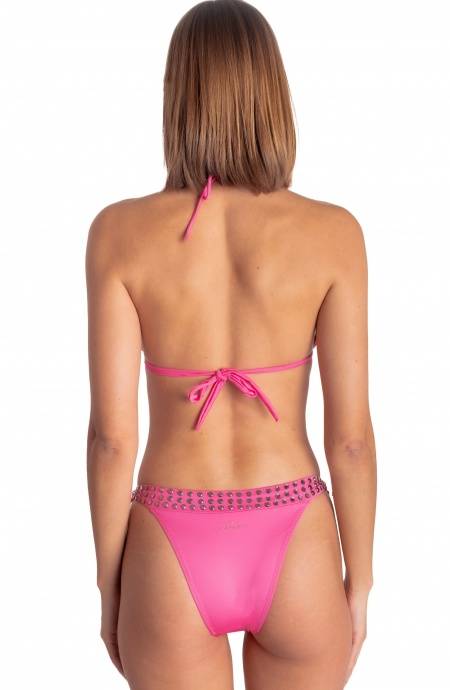 Pin Up Stars BIKINI TRIANGOLO IMBOTTITO CON CRISTALLI SPECCHIETTI Sostegno trimestrale
